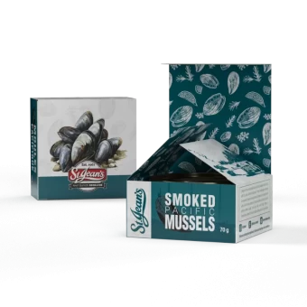 St Jean's Smoked Mussels in Box 90 g