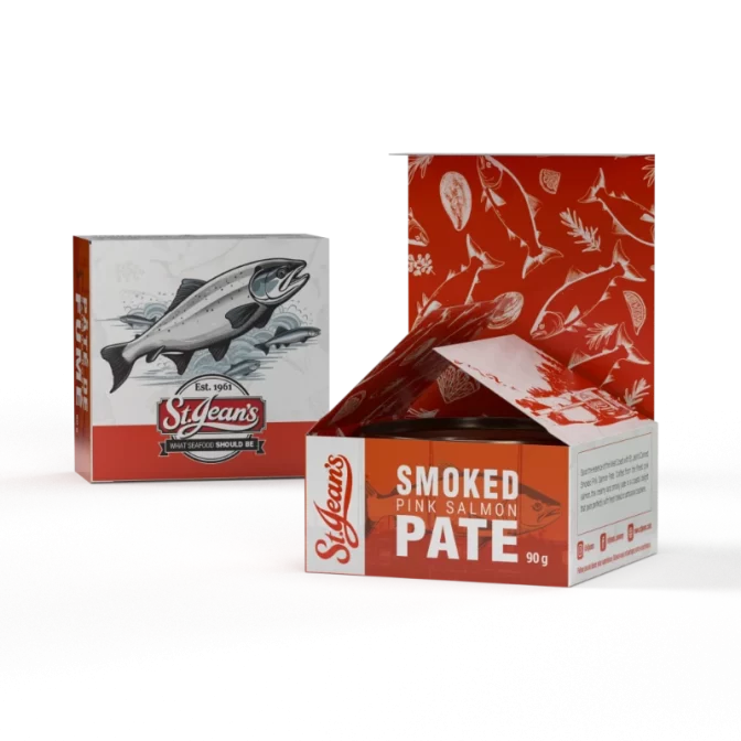 St Jean's Smoked Salmon Pate in Box 90 g