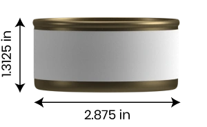 90g can with dims